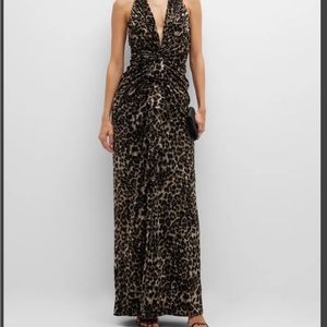 Peg Leopard Print Halter
Gown Tadashi Shoji